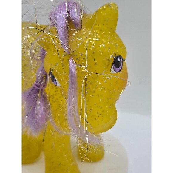 Vintage My Little Pony Napper Sparkle Yellow & Purple Figurine - Picture 2 of 8